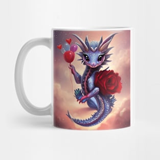 Fantasy Valentine's Day Dragon Mug